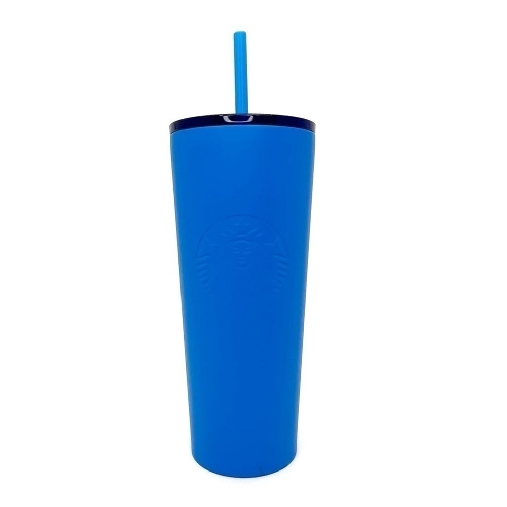 Starbucks Cold Cup Matte Blue Stainless Steel Tumbler Grande - 16 oz. New NWT